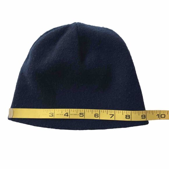 Abercrombie 092 Spellout Navy Blue Knit Beanie Stocking Hat Gym Issue OS OSFM - Picture 5 of 8